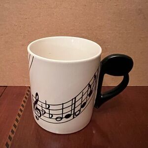 VTG NEW  Shafford Original 1979 Musical Note Coffee/Tea mug w/Black Note Handle!